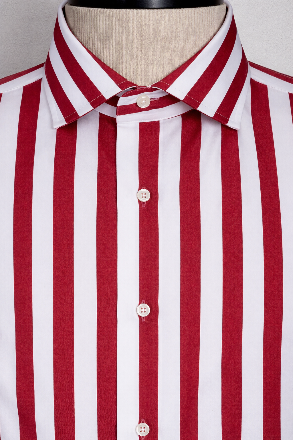 Red Wide Stripe | Cotton Shirt