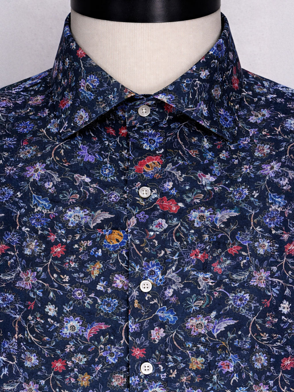 Western Blue Floral Print | Cotton Shirt