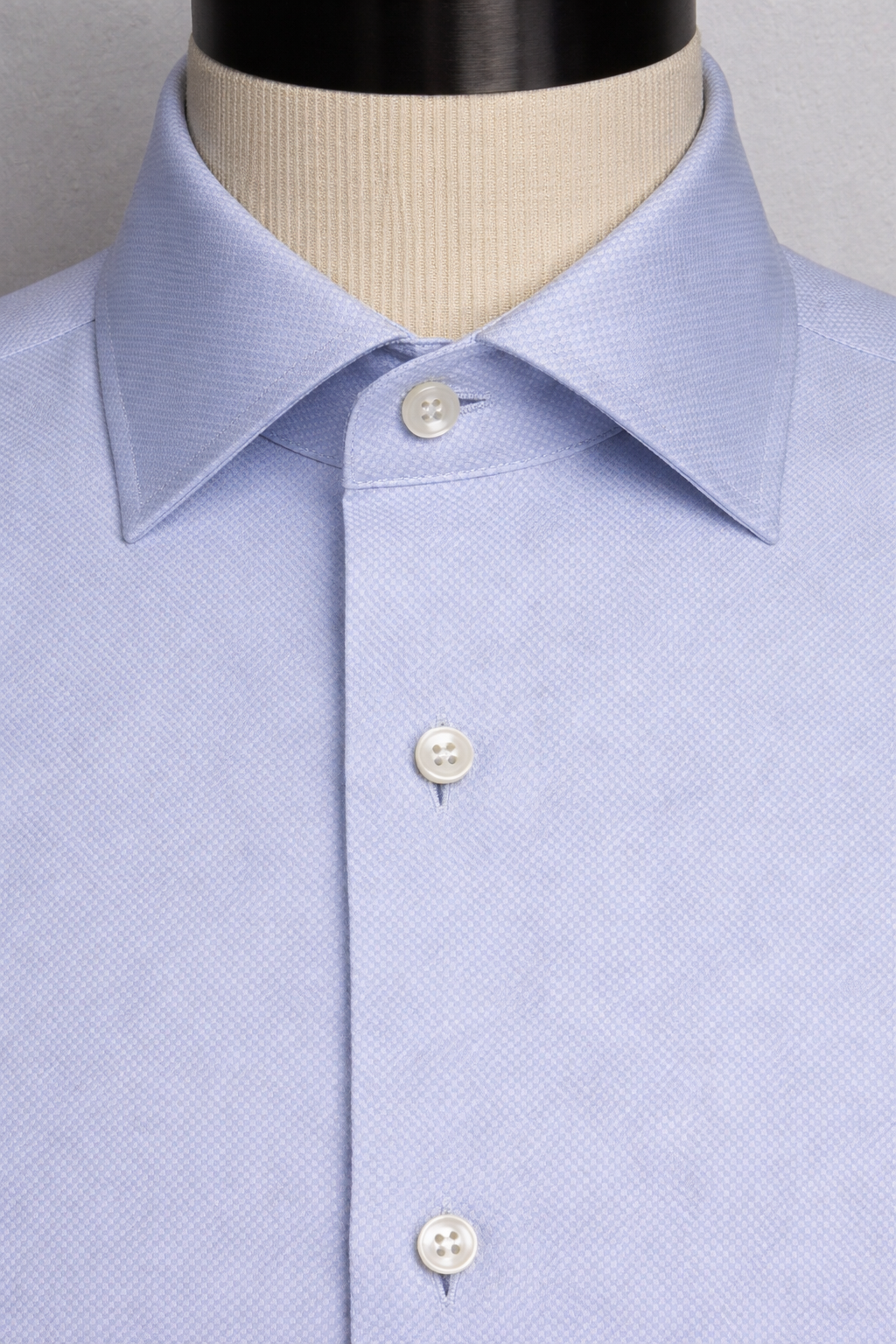 Light Blue Basket Weave Texture | Cotton Shirt