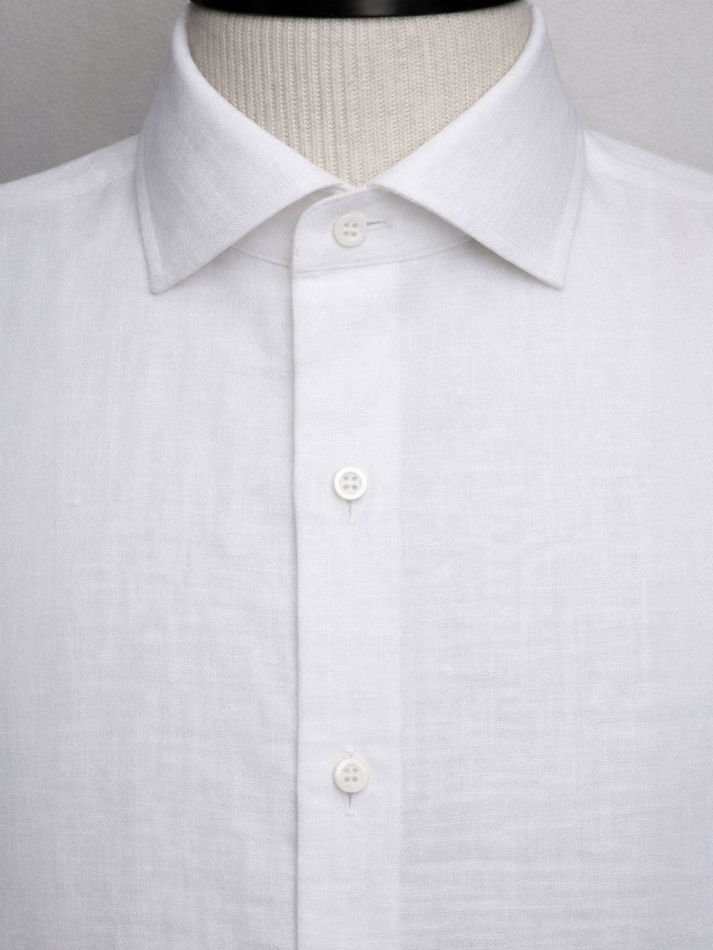 White | Cotton Linen Blend Shirt
