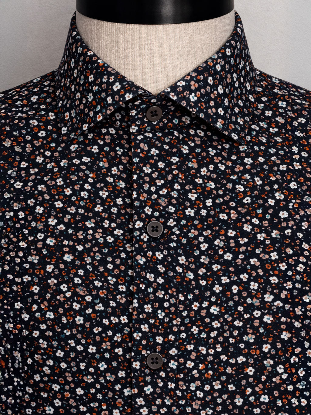 Brown Ditsy Print | Cotton Shirt