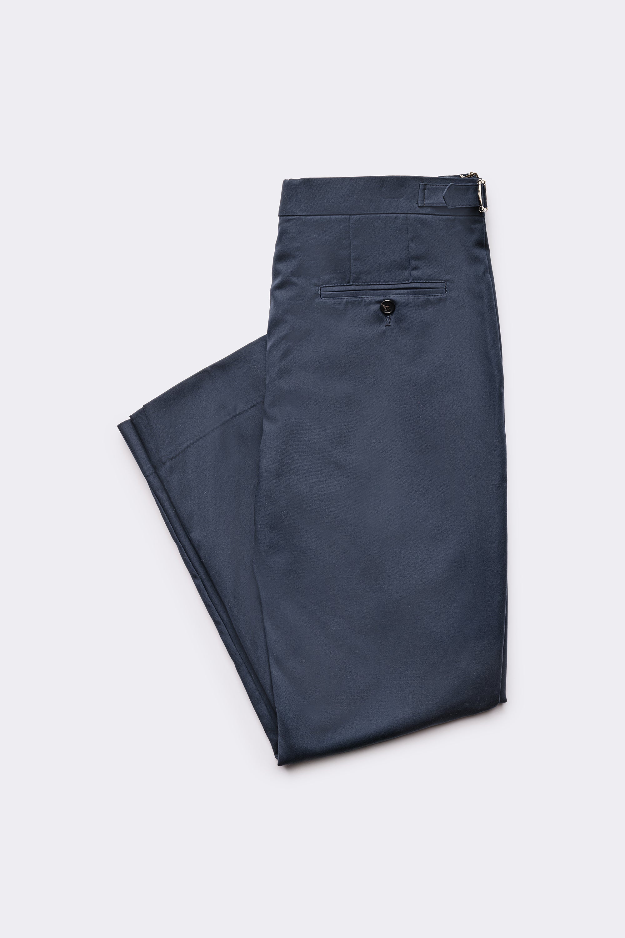Blue Cotton Chino | Side Tabs