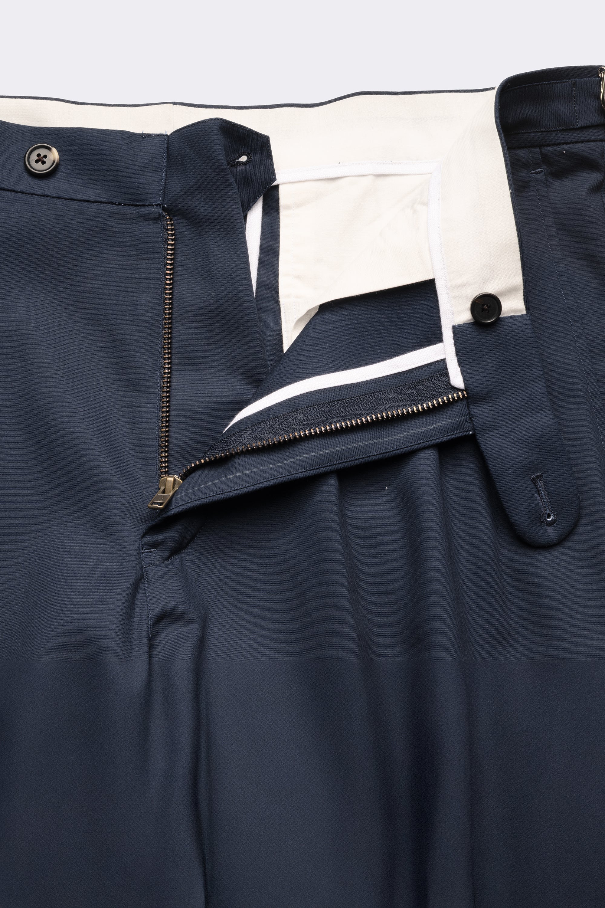 Blue Cotton Chino | Side Tabs