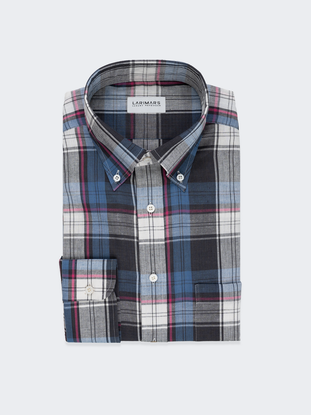 Carreaux Madras bleus et gris