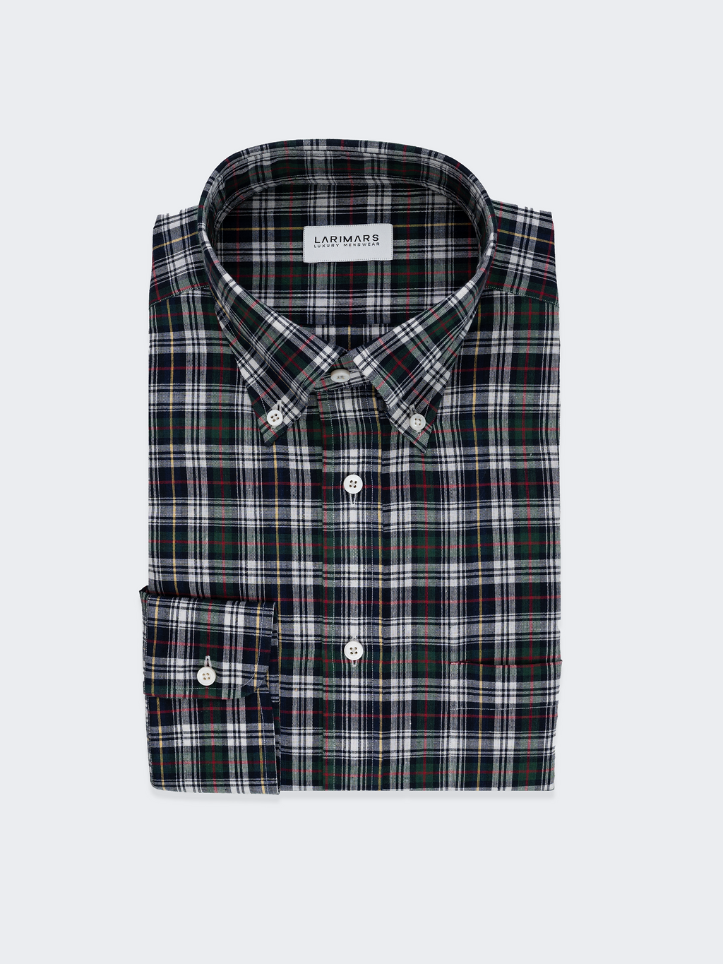 Carreaux Madras noirs et verts