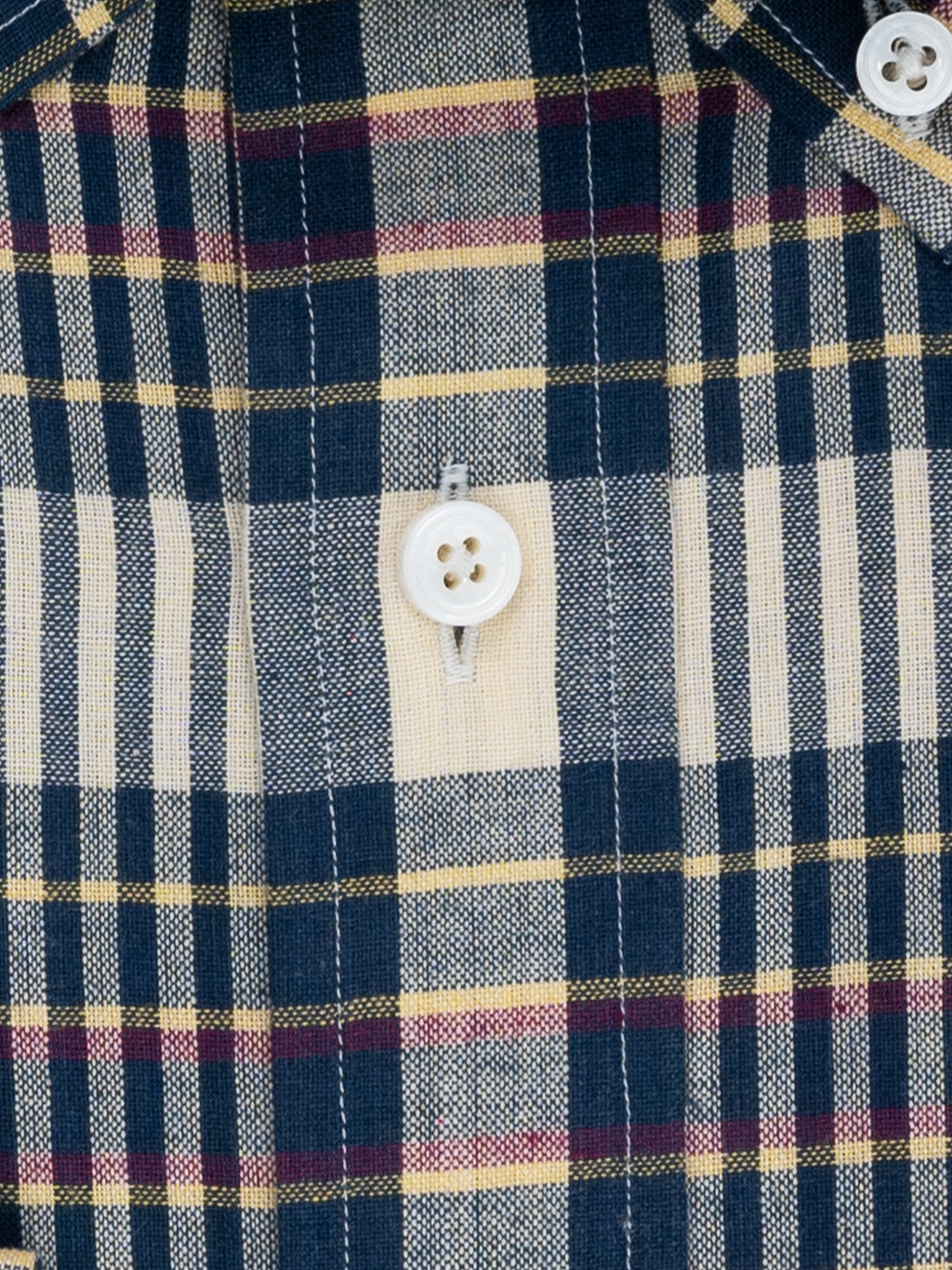 Cream & Blue Madras Check