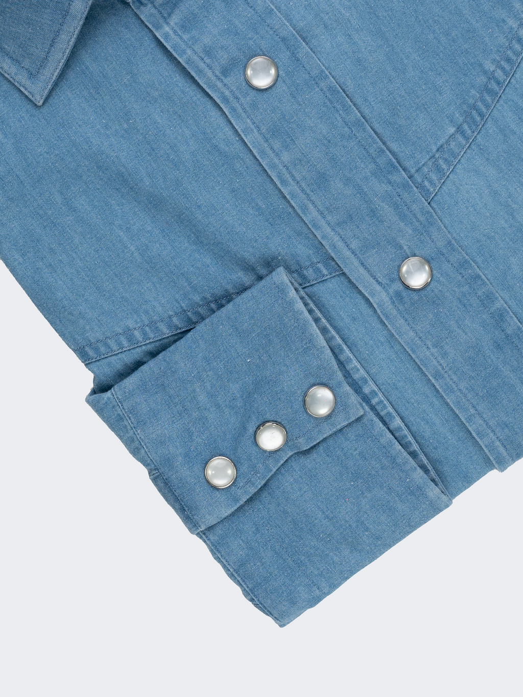 Light Wash | Triple Stack Button | Western Denim