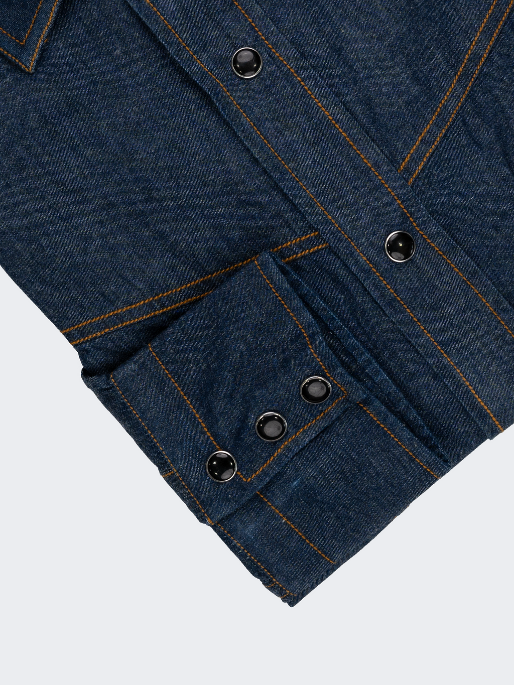 Enzyme Wash | Triple Stack Button | Western Denim