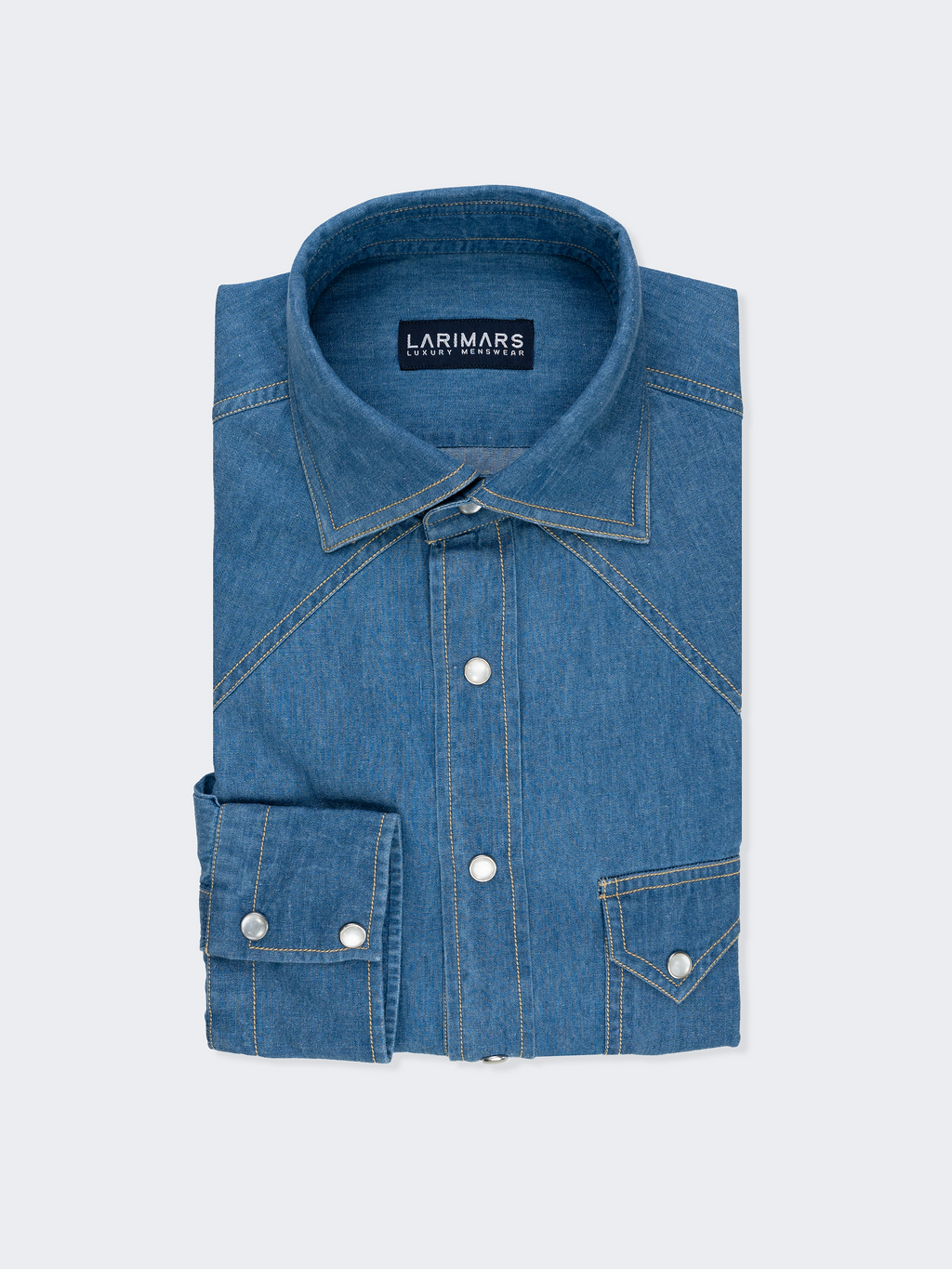 Medium Wash | Double Stack Button | Western Denim