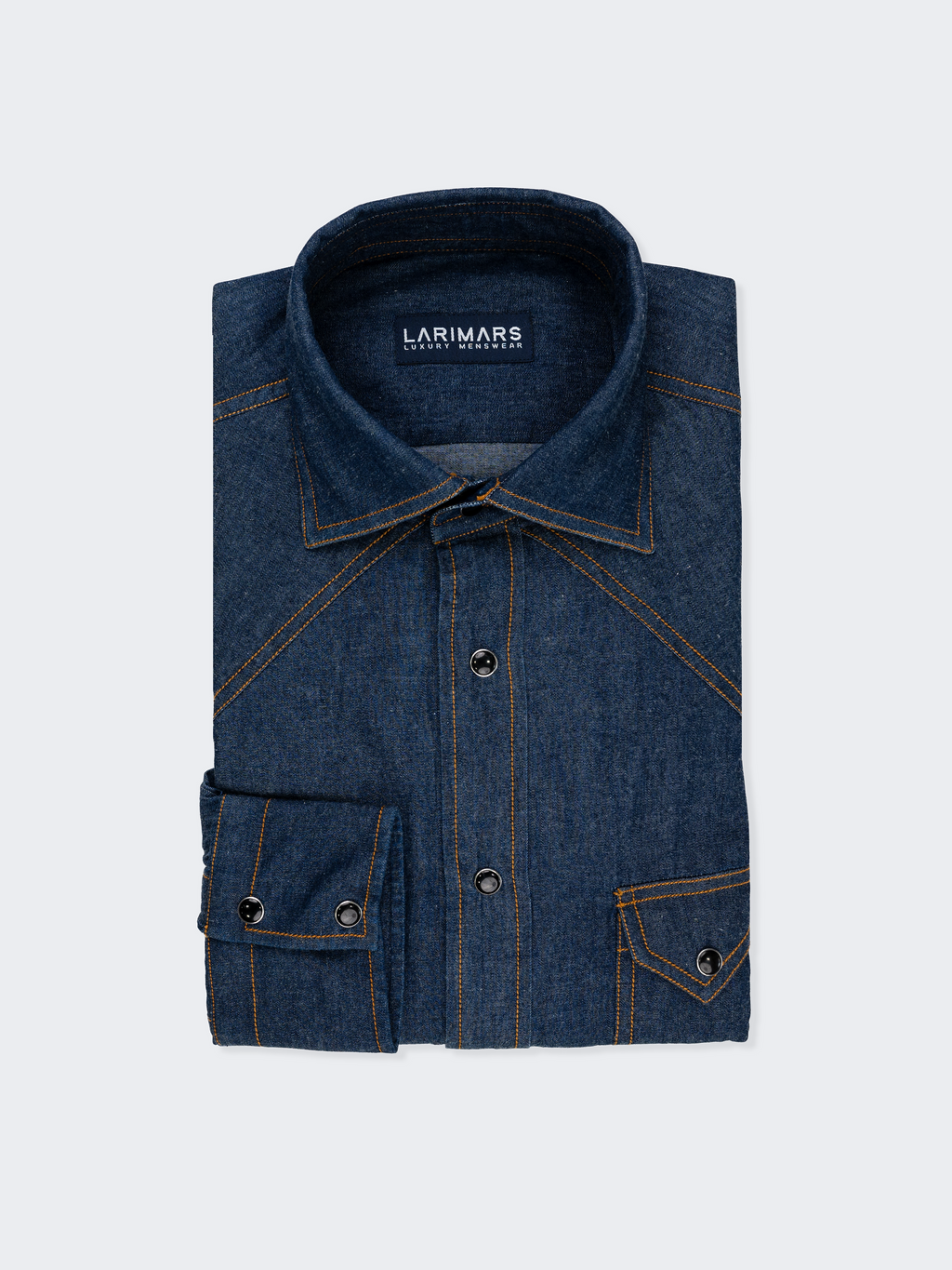 Enzyme Wash | Double Stack Button | Western Denim