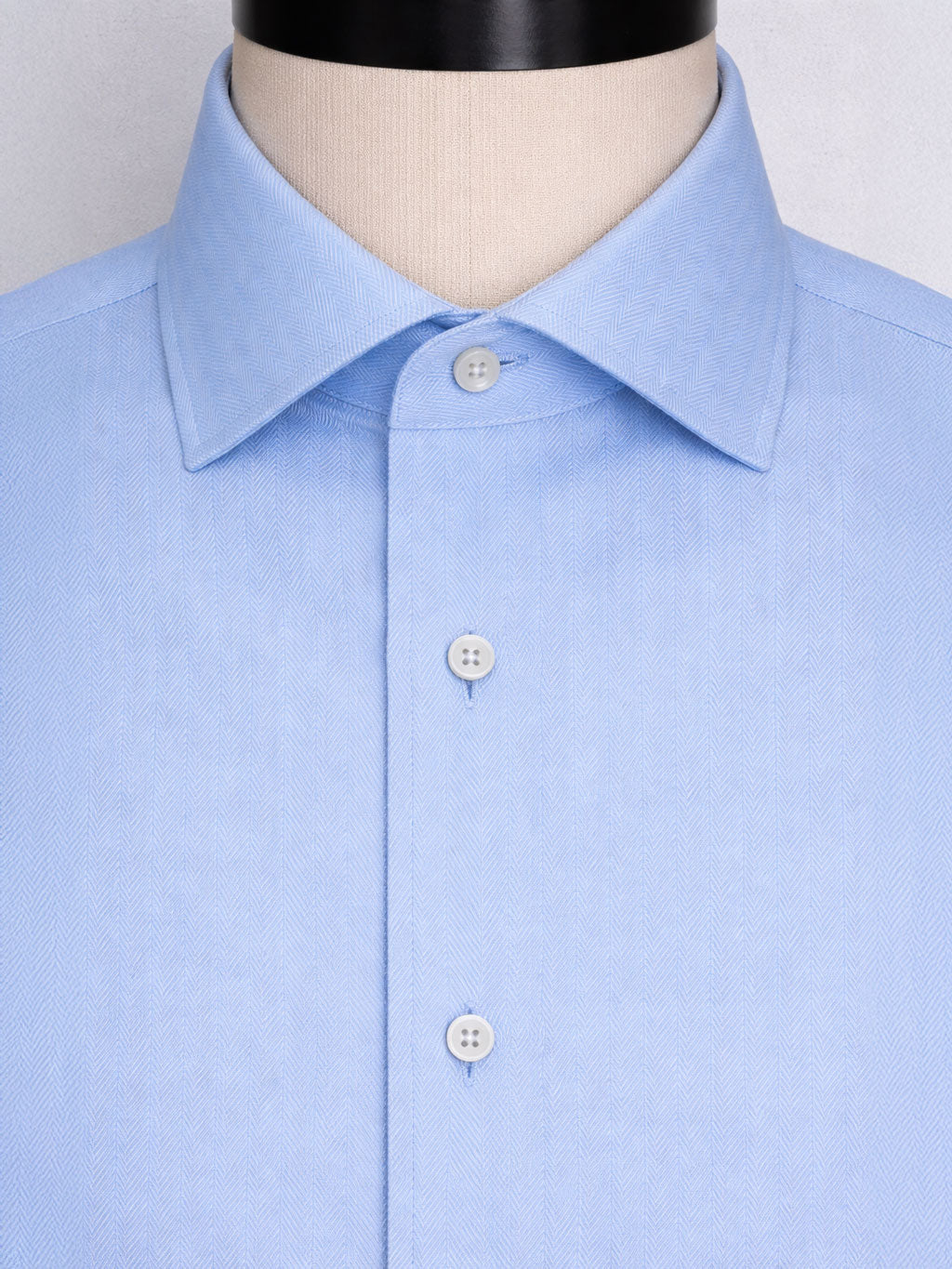 Light Blue Herringbone | Cotton Shirt