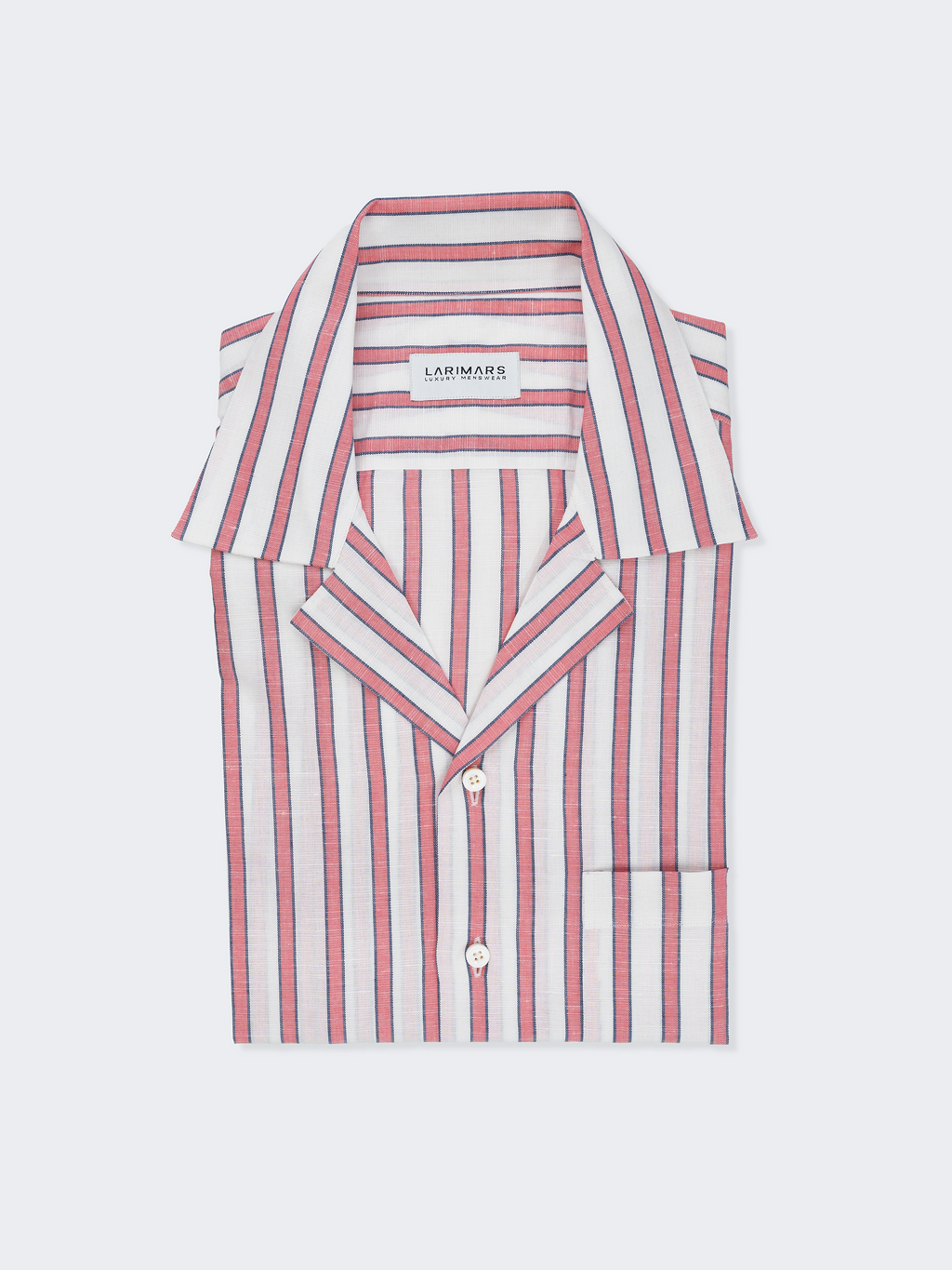 Red & Navy Wide Stripe | Half Sleeve