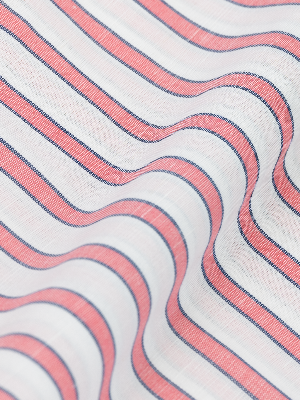 Red & Navy Wide Stripe | Half Sleeve
