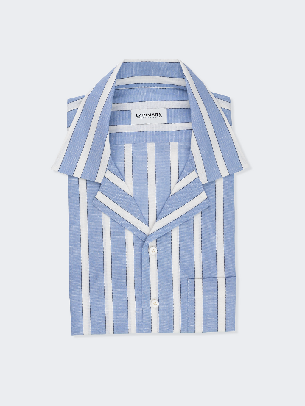 Blue Wide Stripe | Half Sleeve