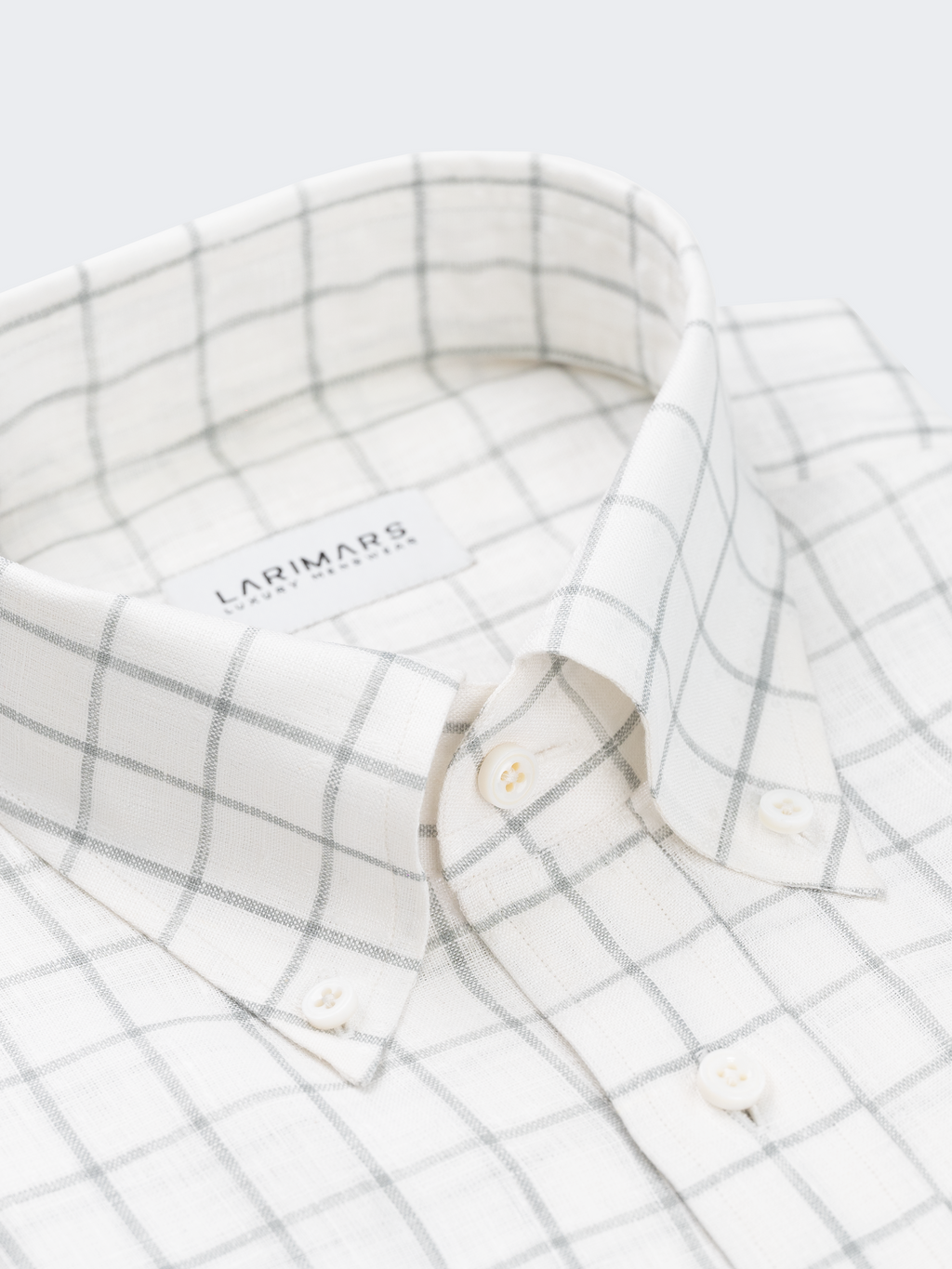 White & Grey Linen Check