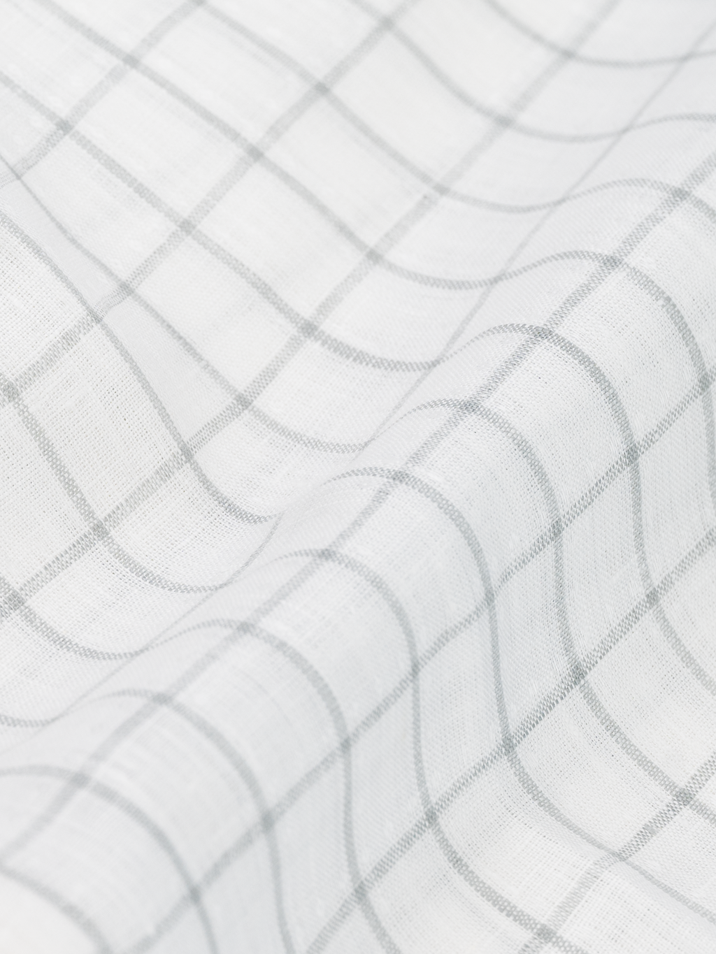 White & Grey Linen Check