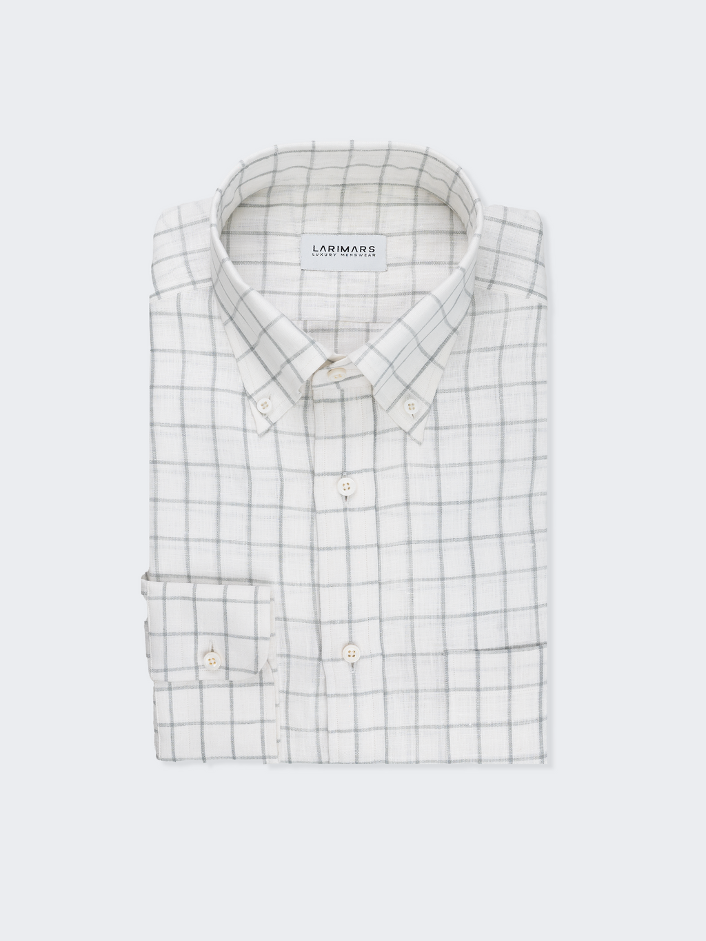 White & Grey Linen Check