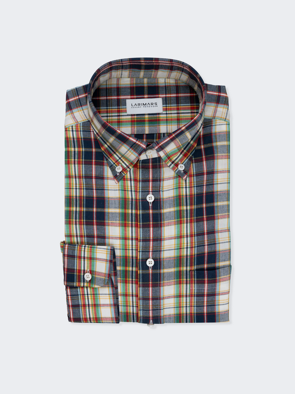 Navy & Green Madras Check