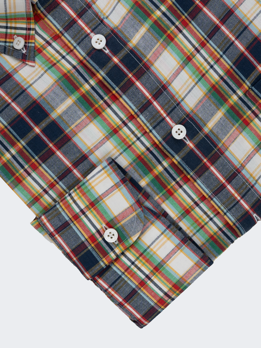 Navy & Green Madras Check