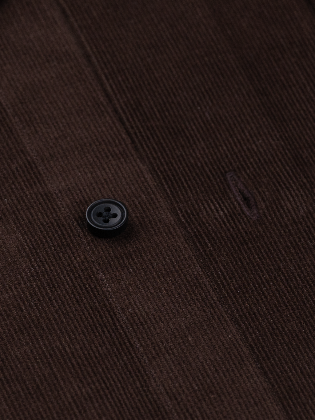 Dark Brown Corduroy | Italian Spread Collar