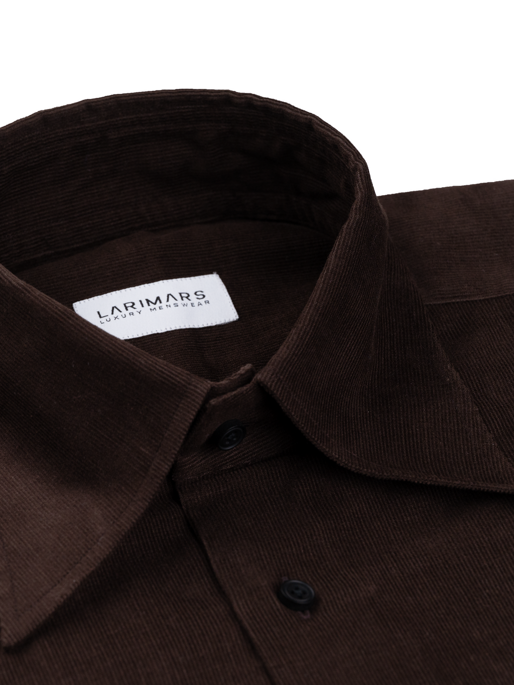 Dark Brown Corduroy | Italian Spread Collar