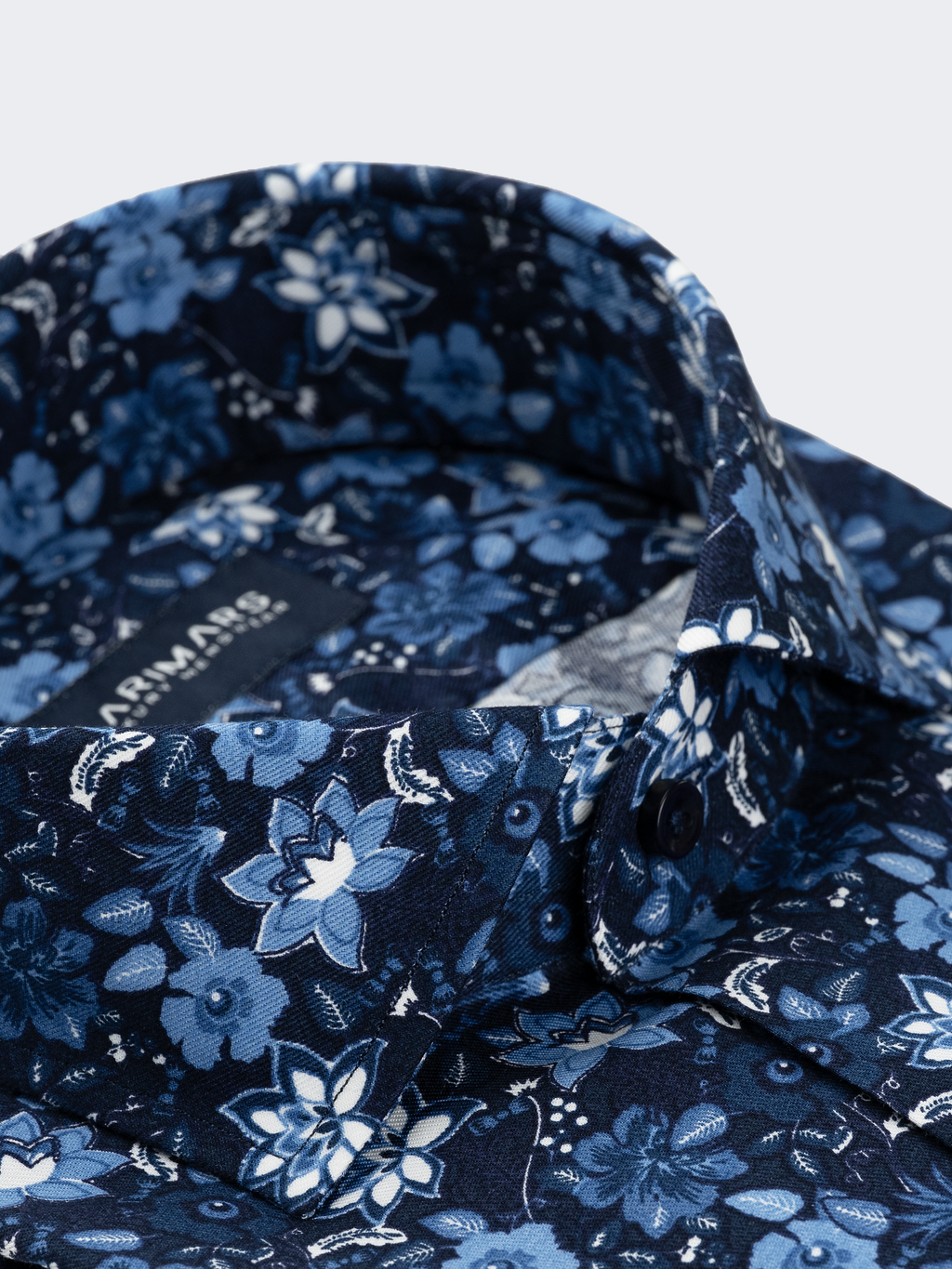 Noir Flora Navy Print | Cotton Shirt
