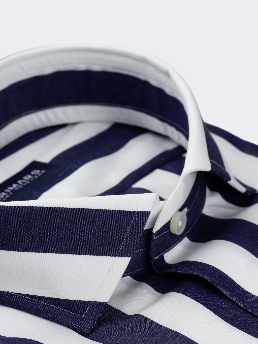 Blue Wide Stripe | Cotton Shirt