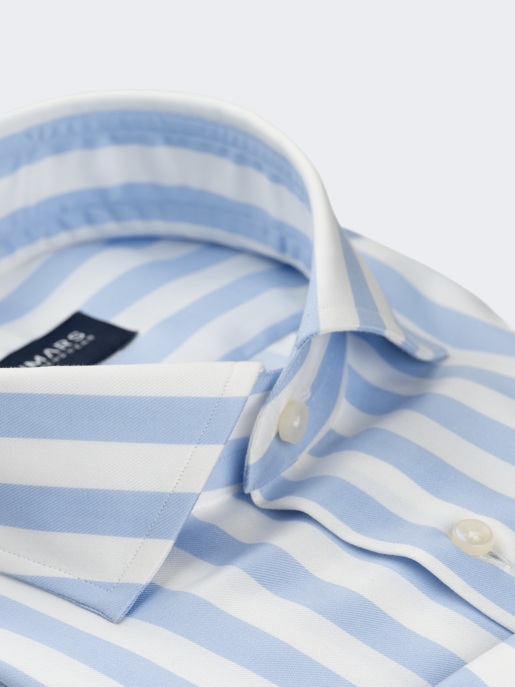 Light Blue Wide Stripe | Cotton Shirt