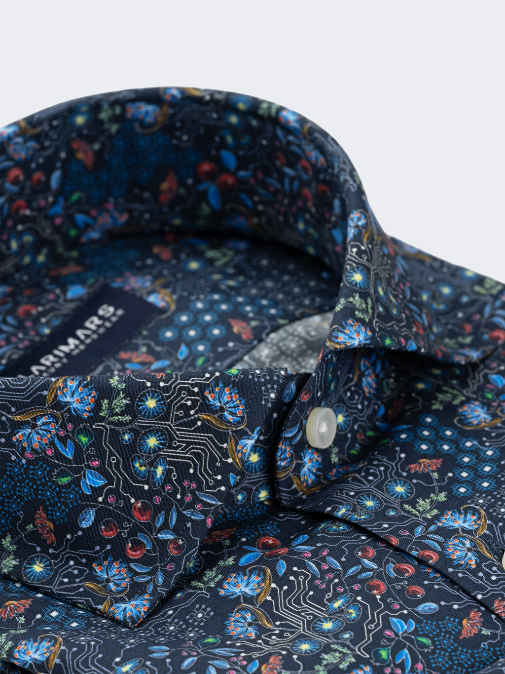 Navy Blue Liberty Print | Cotton Shirt