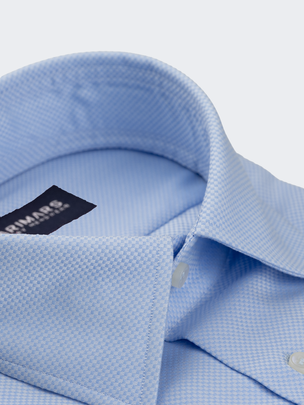 Blue Basket Weave Texture | Cotton Shirt
