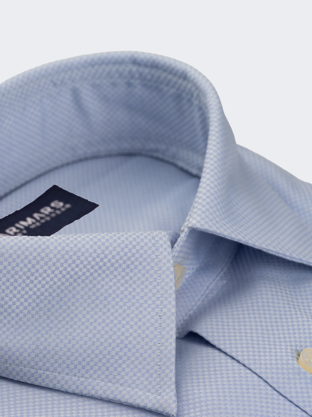 Light Blue Basket Weave Texture | Cotton Shirt