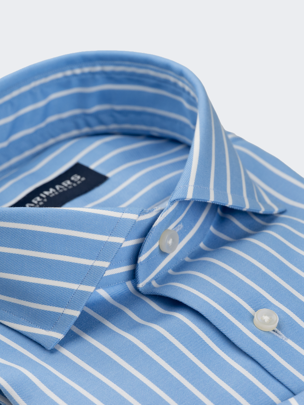 Medium Blue Reverse Stripe | Cotton Shirt