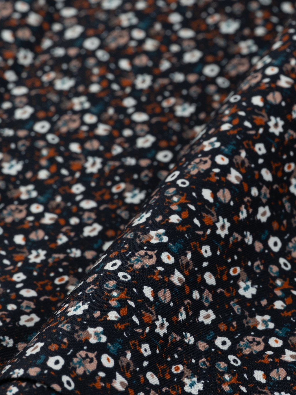 Brown Ditsy Print | Cotton Shirt