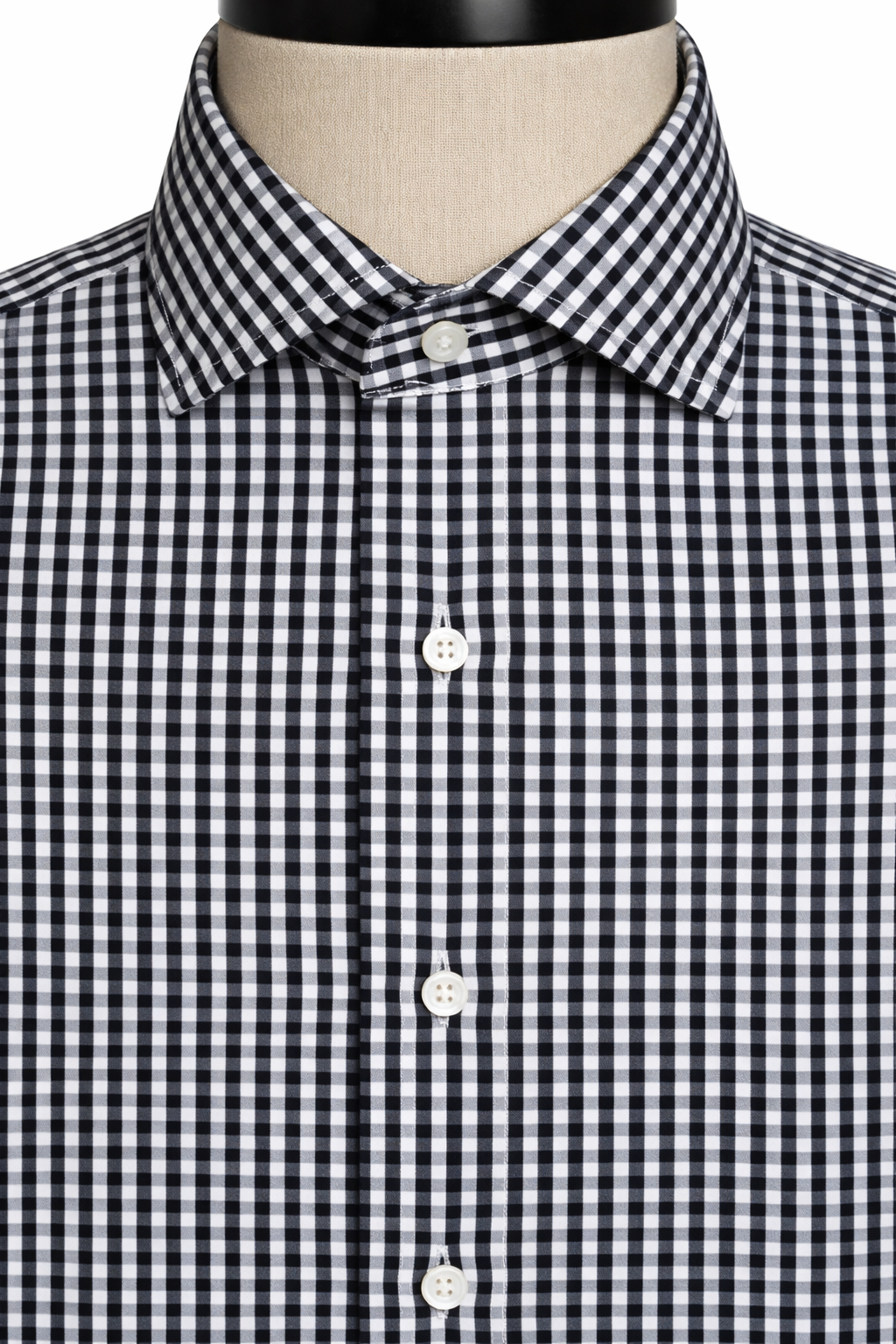 Black Mini Gingham | Cotton Shirt