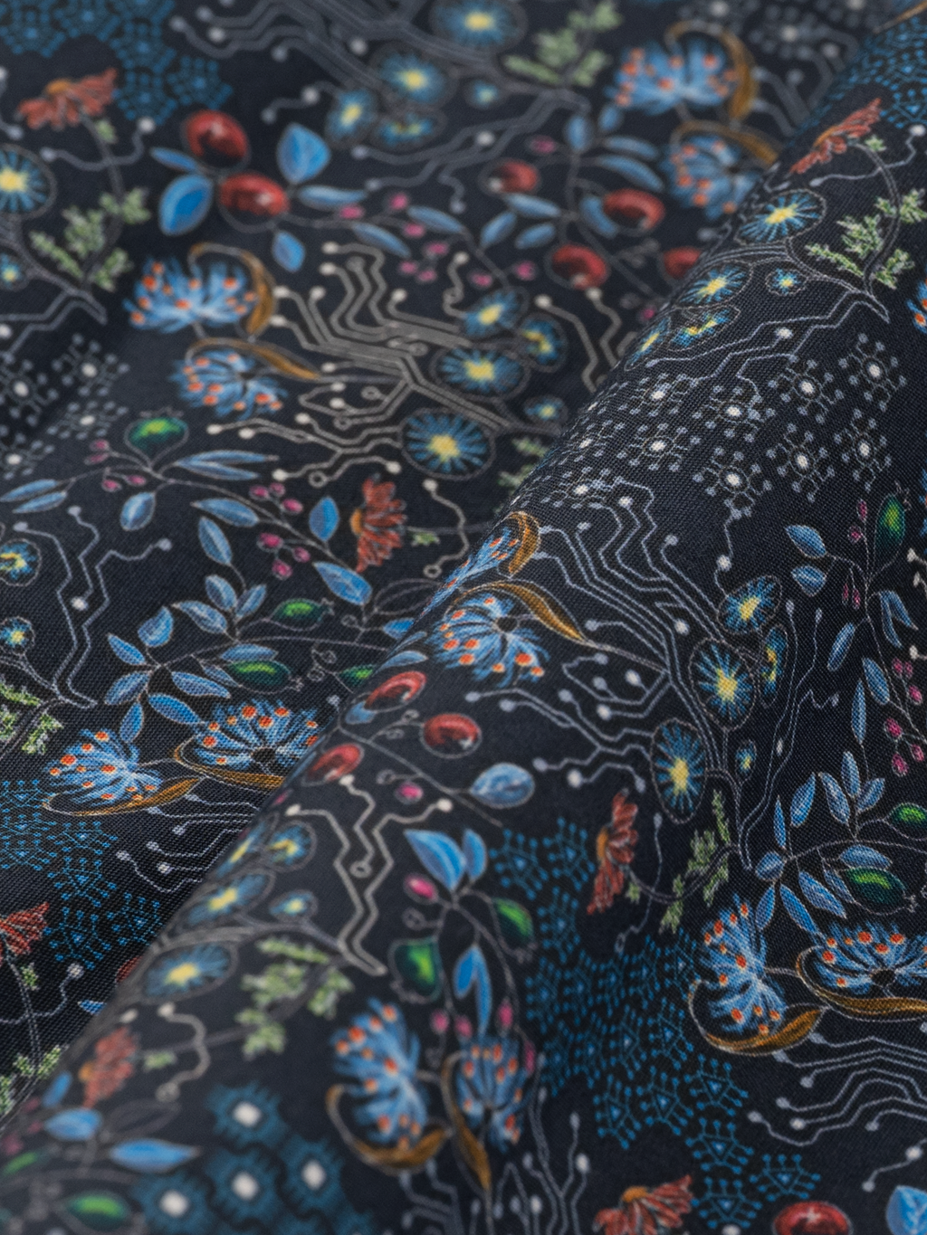 Navy Blue Liberty Print | Cotton Shirt