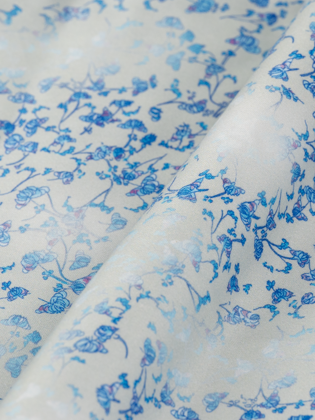 Blue Botanical Print | Cotton Shirt