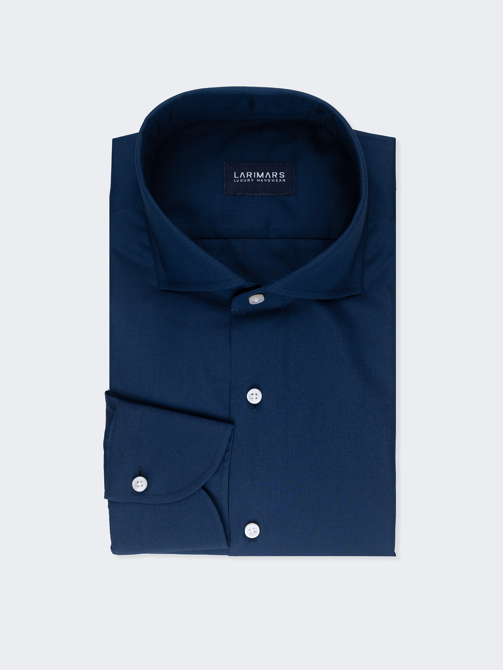 Navy Blue Poplin | Cotton Shirt