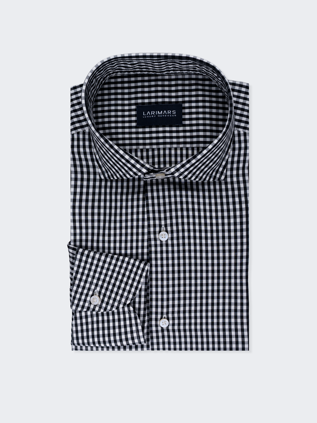 Black Mini Gingham | Cotton Shirt