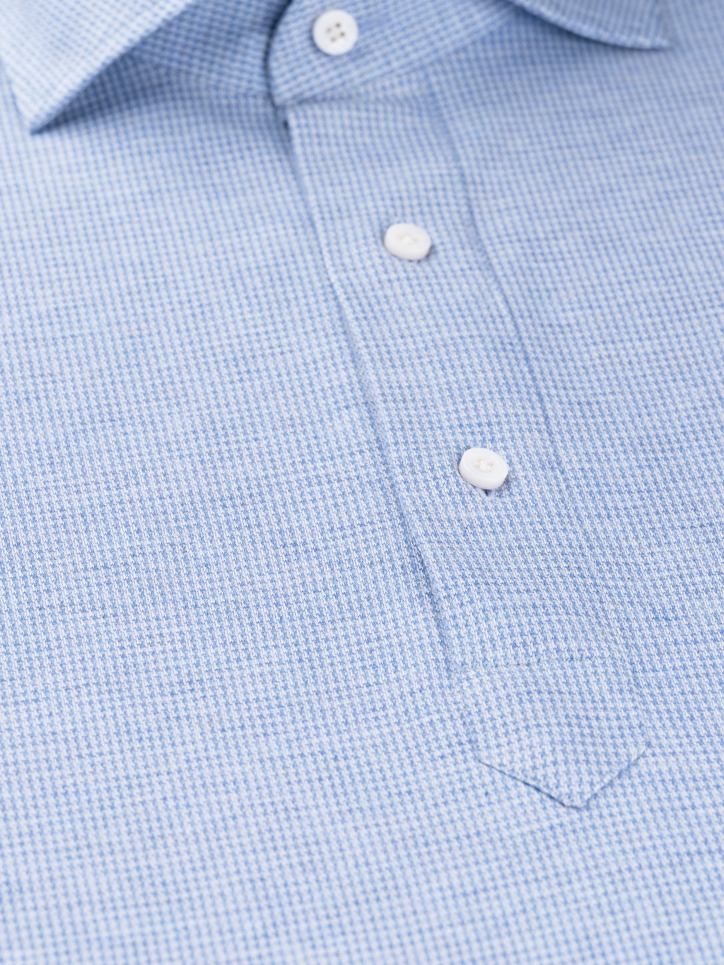 Sky Houndstooth | Knitted Shirt