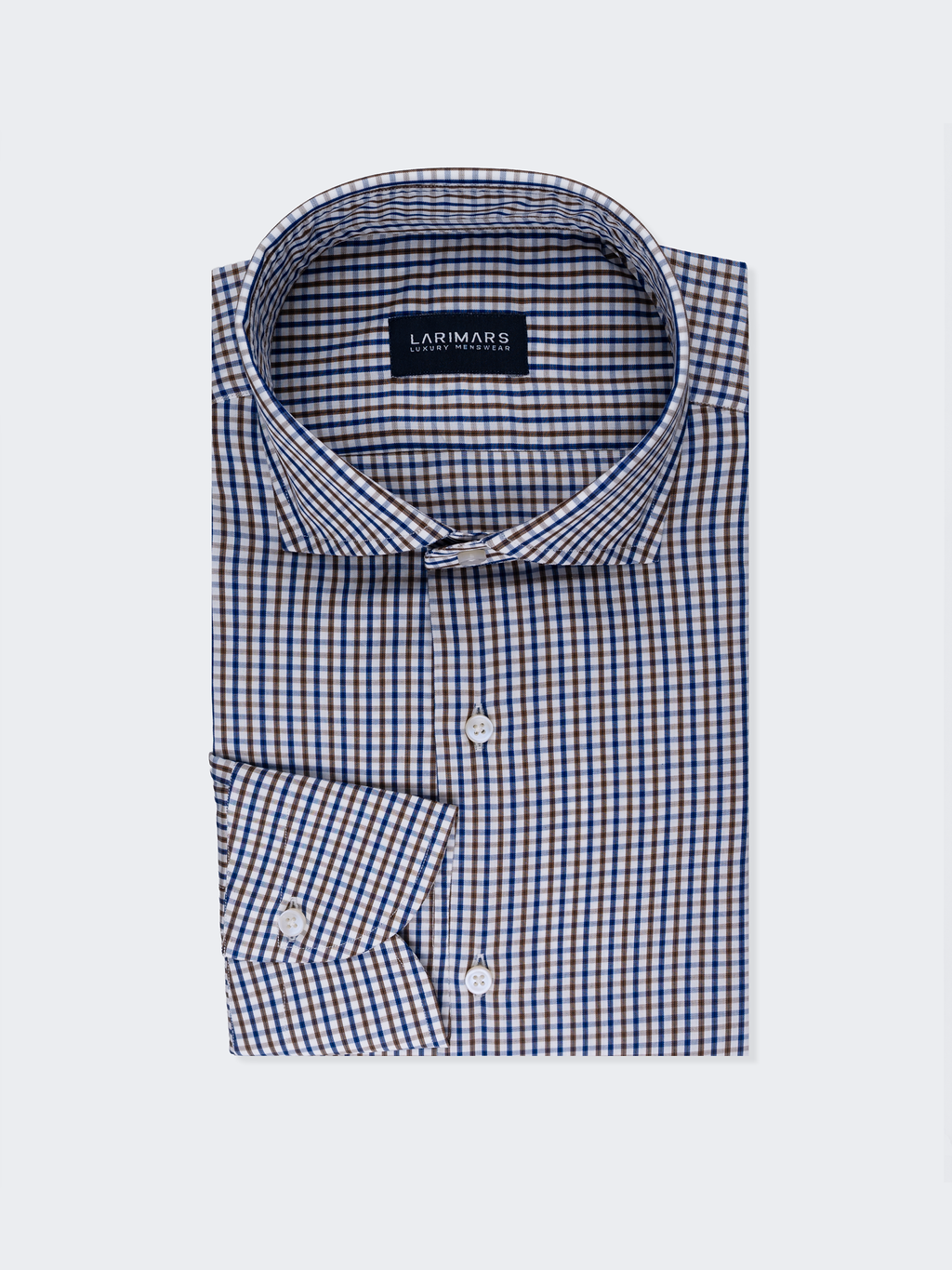 Blue & Brown Tattersall check