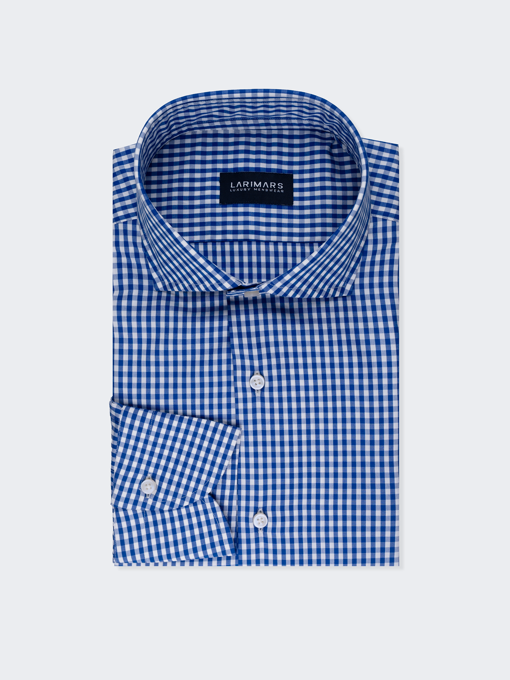 Blue Mini Gingham | Cotton Shirt
