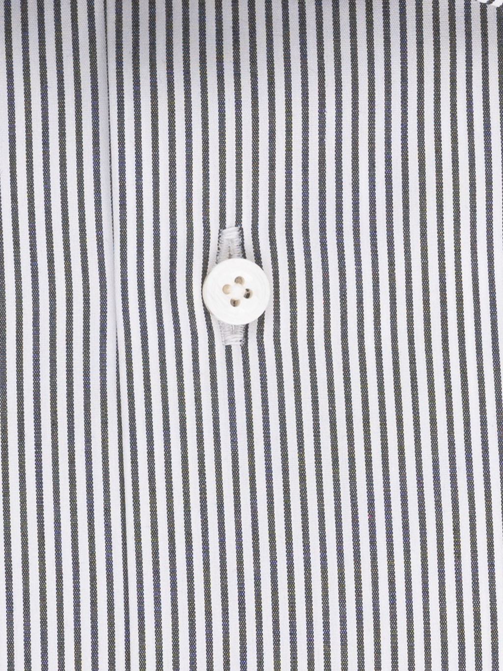 Black Pencil Stripe | Easy Iron