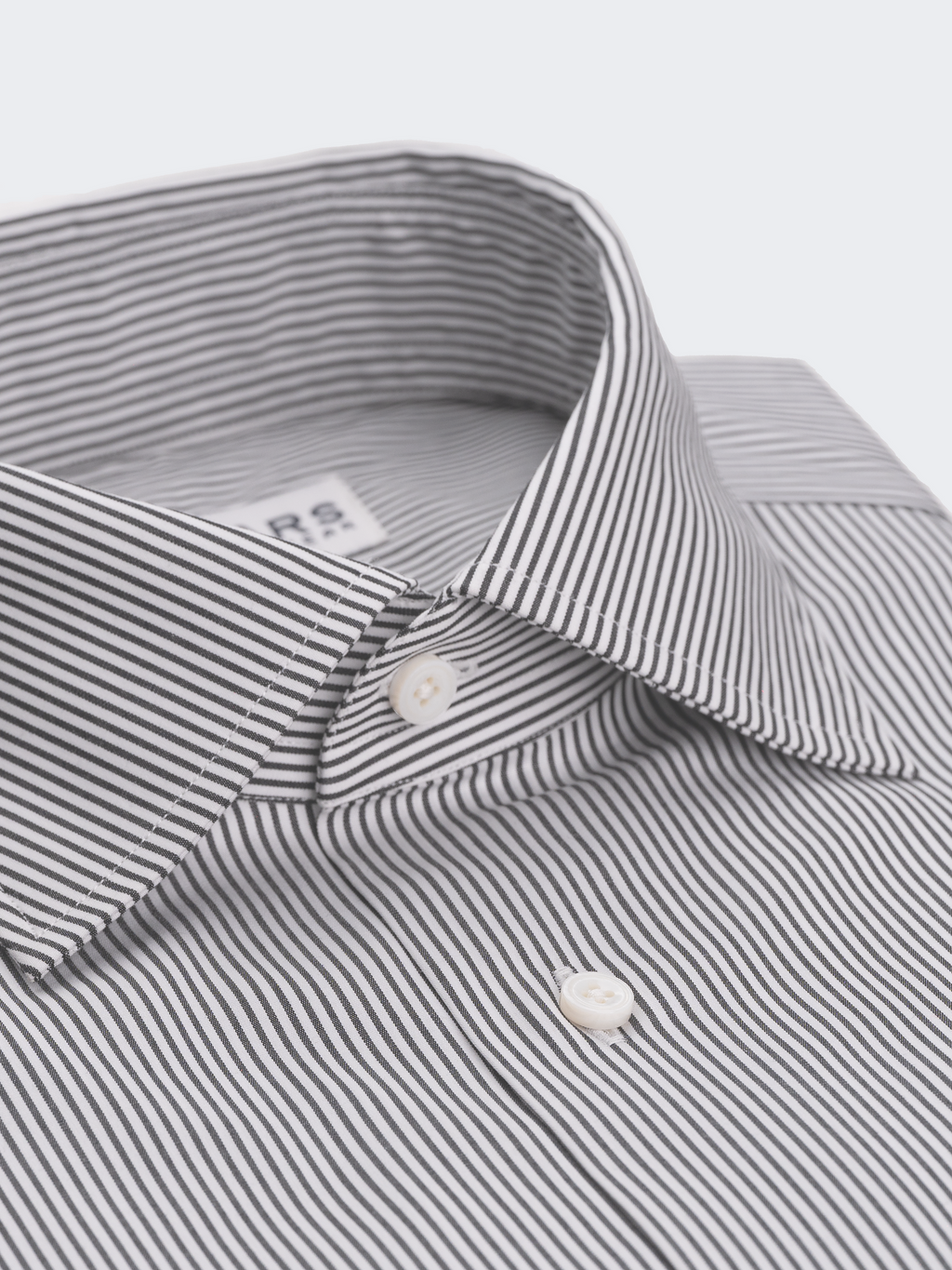 Black Pencil Stripe | Easy Iron