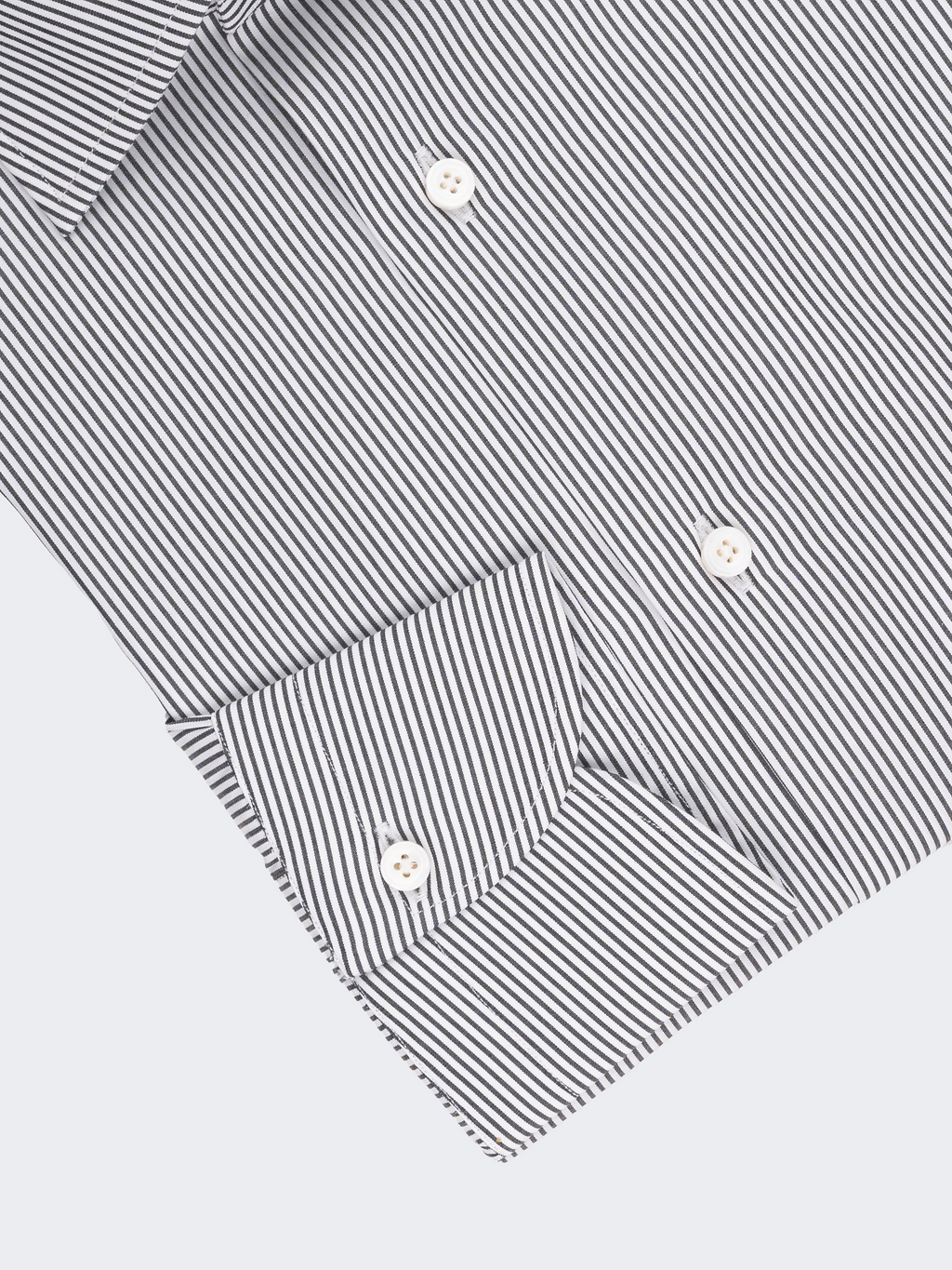 Black Pencil Stripe | Easy Iron