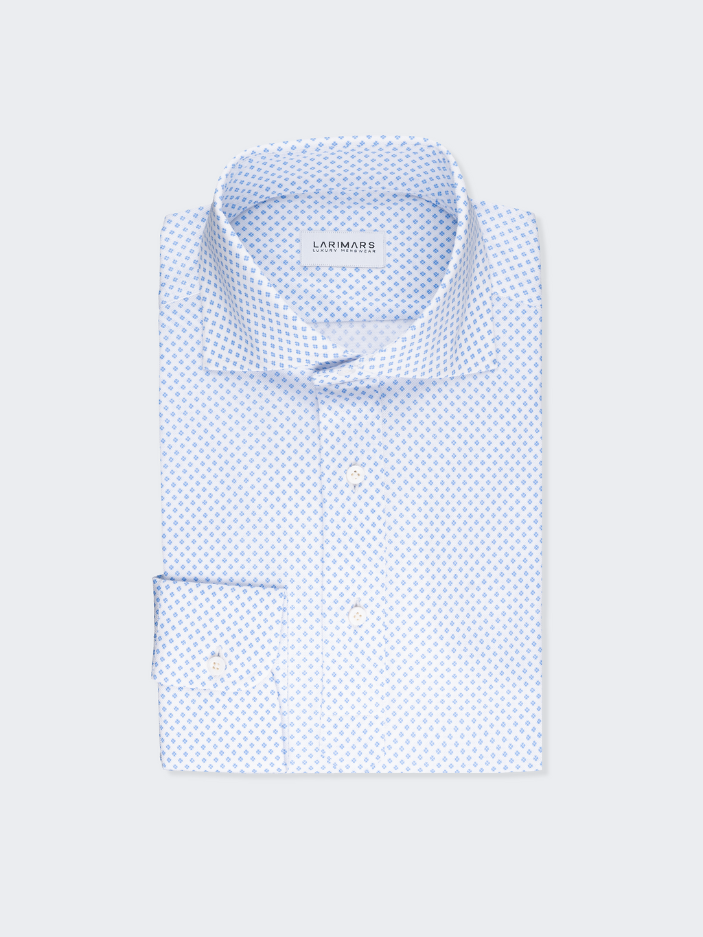 Imprimé bleu | Chemise tricotée