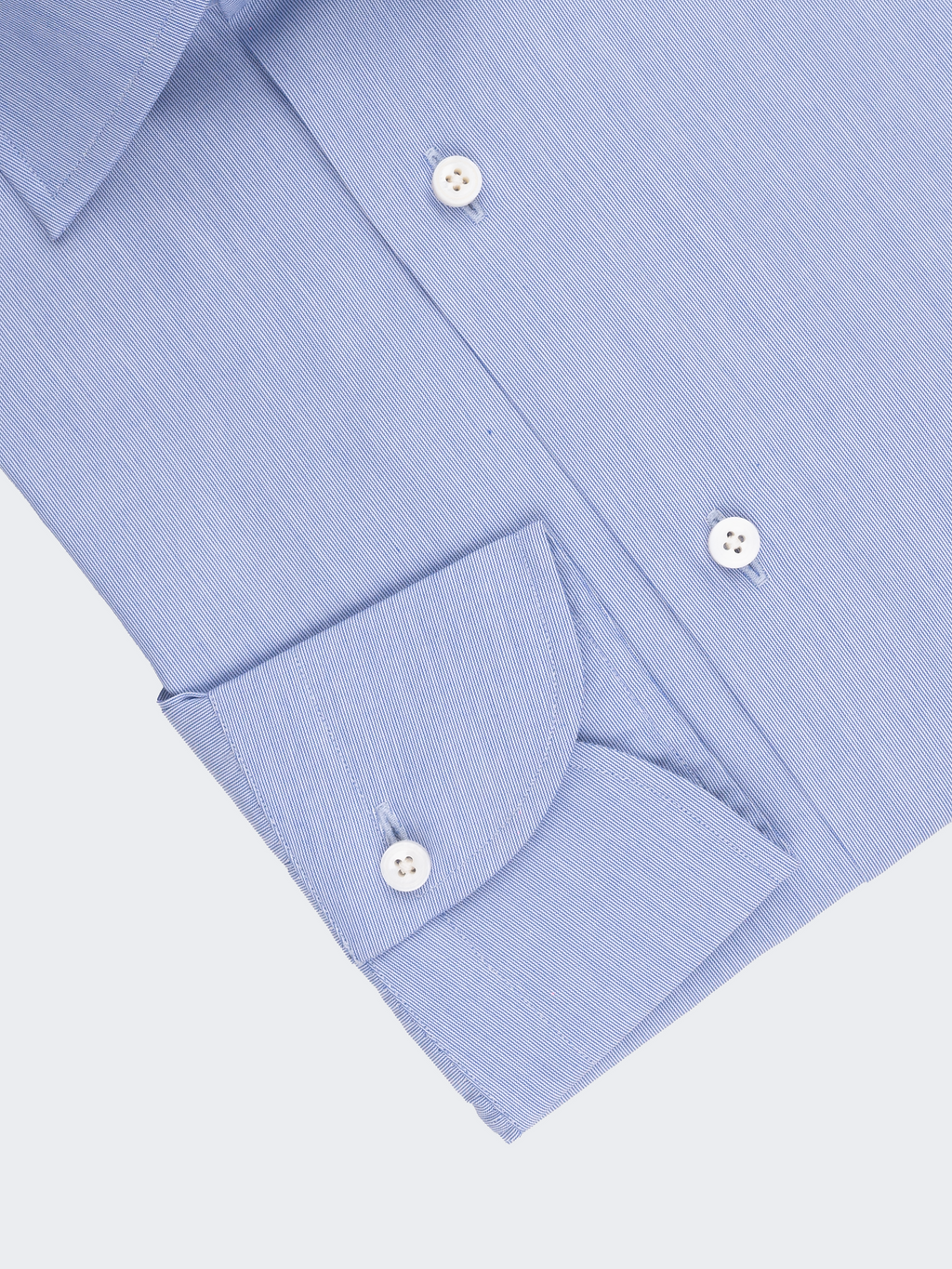 Medium Blue Hairline Stripe | Easy Iron