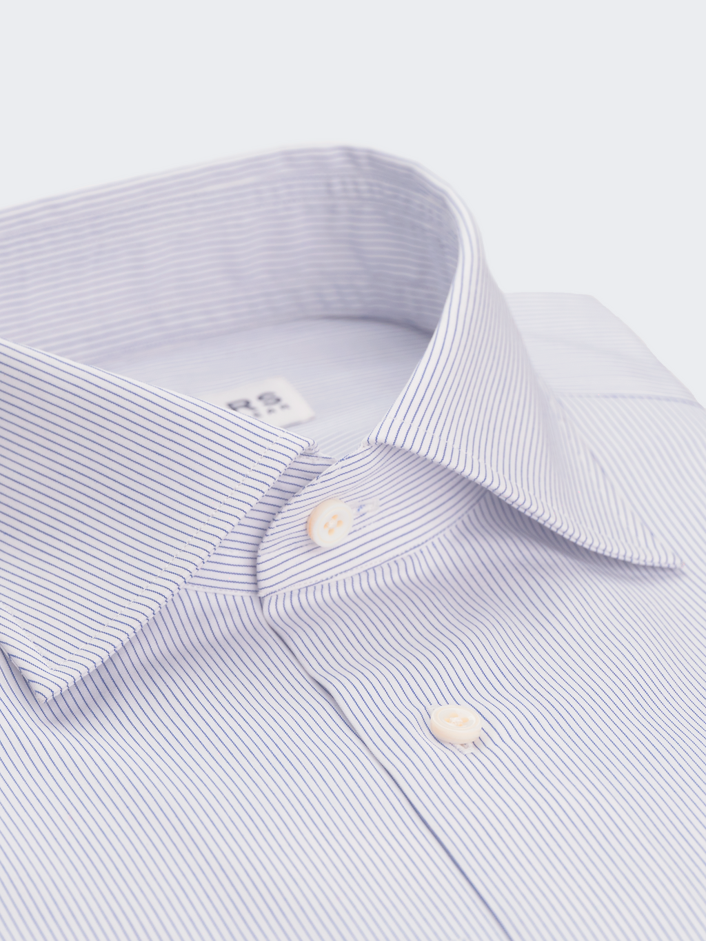 Medium Blue Fine Stripe | Easy Iron