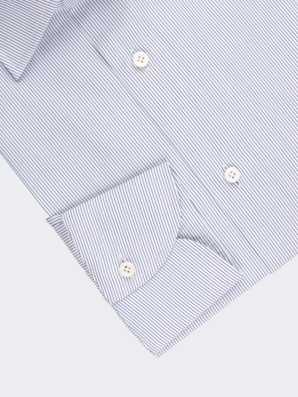 Medium Blue Fine Stripe | Easy Iron