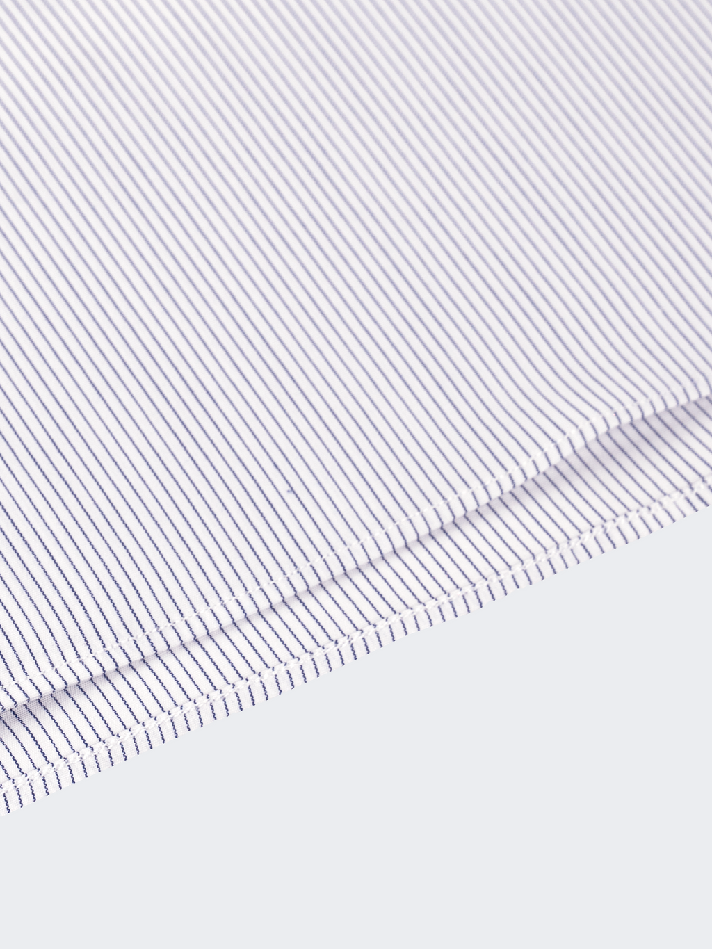 Medium Blue Fine Stripe | Easy Iron