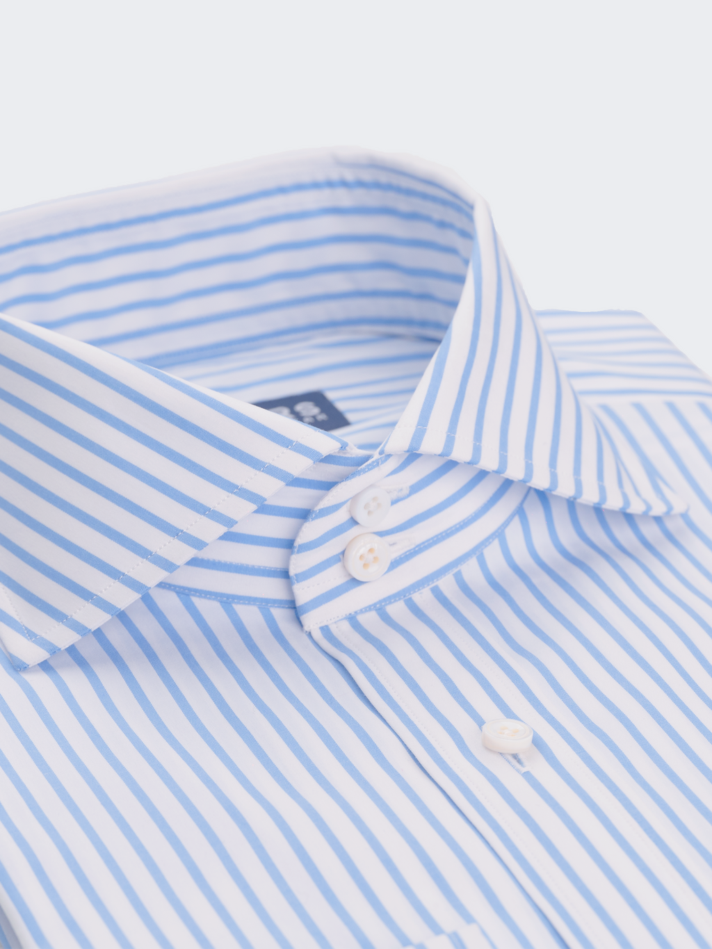 Light Blue Reverse Stripe | Double Button Collar